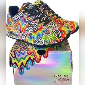 NEW Skechers Uno Infinite Drip Multicolored Abstract Jen Stark US Womens Size 9